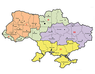 Карта світлокліматичного районування території України